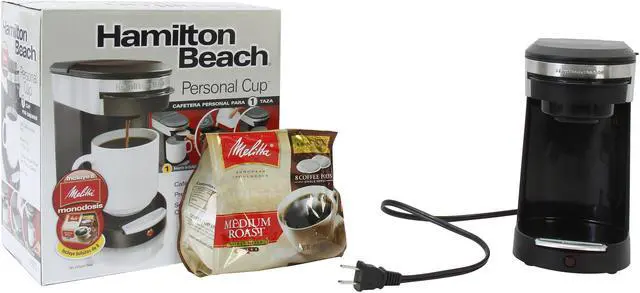 Alt view image 7 of 7 - Hamilton Beach 49970 Black/Steel Personal Cup One Cup Pod Brewer