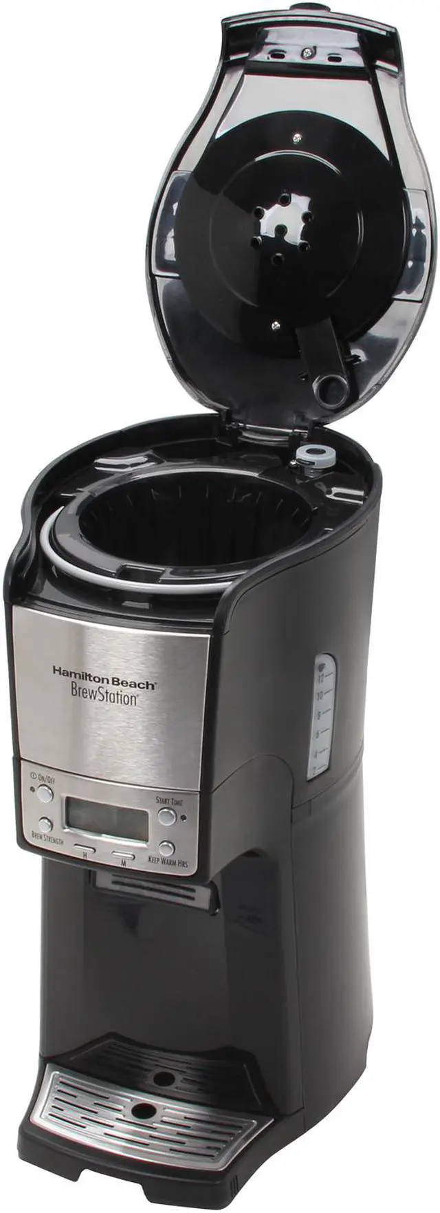 Alt view image 5 of 6 - Hamilton Beach 48464 Black/Steel BrewStation Summit 12-Cup Programmable Coffeemaker