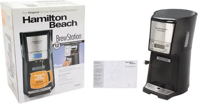 Alt view image 6 of 6 - Hamilton Beach 48464 Black/Steel BrewStation Summit 12-Cup Programmable Coffeemaker