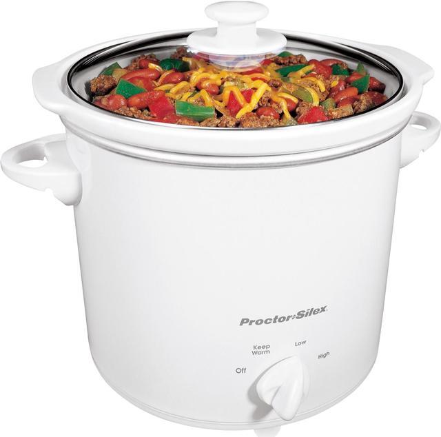 Best Buy: Hamilton Beach Stay or Go 4-Quart Slow Cooker Silver/White 33346