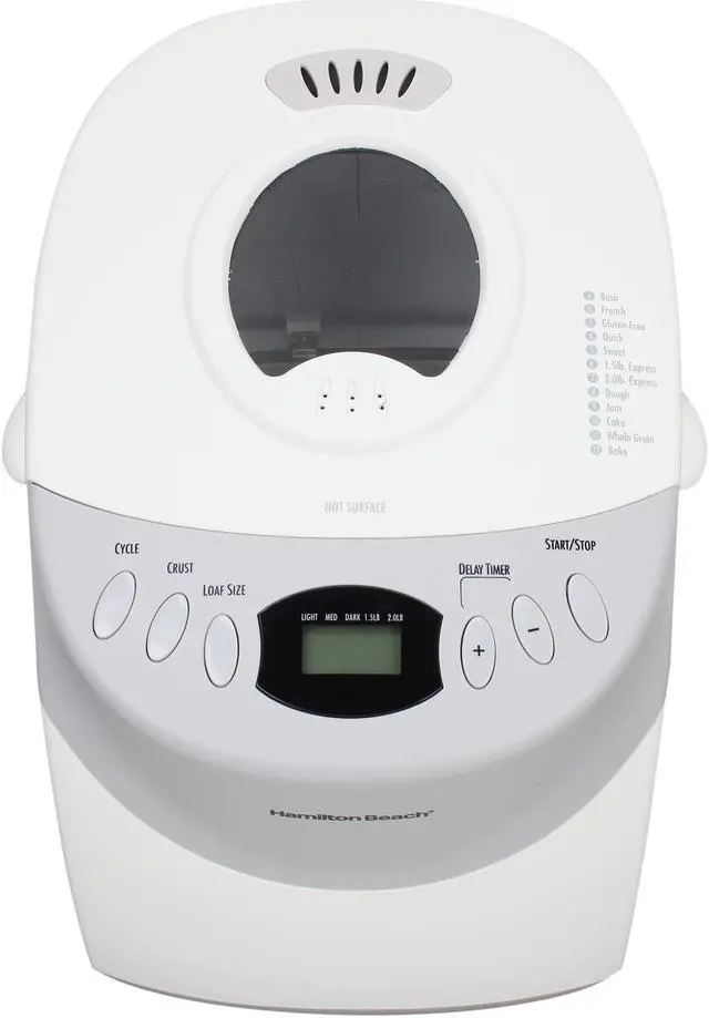 Alt view image 5 of 8 - Hamilton Beach 29881 HomeBaker 2 Lb. Bread Machine with Gluten-Free Setting