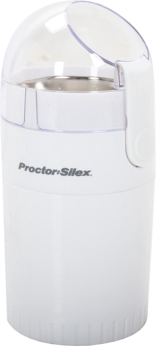 Proctor Silex E160BY White Fresh Grind Coffee Grinder 