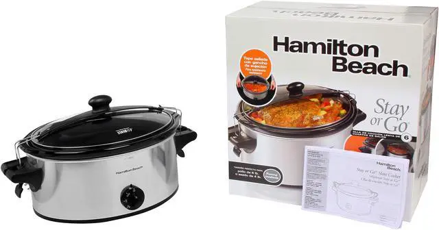 Alt view image 6 of 6 - Hamilton Beach Stay or Go® 6 Quart Slow Cooker (MODEL: 33262G)