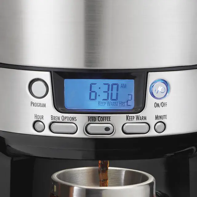 Alt view image 5 of 6 - Hamilton Beach 47900 Black Brew Station 12-Cup Dispensing Programmable Coffeemaker with Removable Water Reservoir