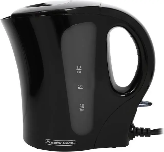 Alt view image 3 of 7 - Proctor Silex K2087 1-Liter Electric Kettle, Black