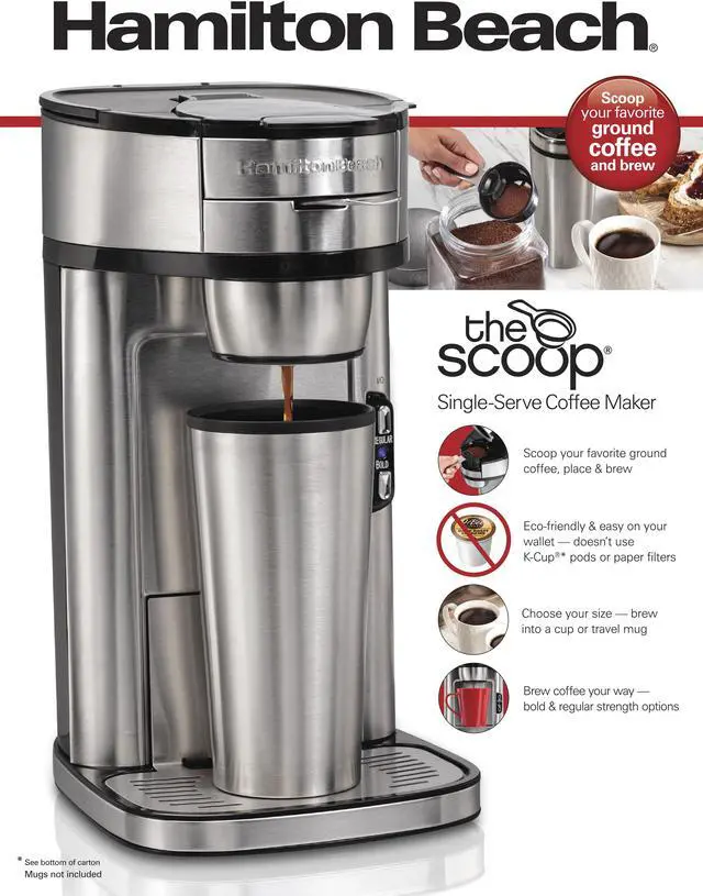 Alt view image 5 of 7 - Hamilton Beach The Scoop Single-Serve Coffee Maker 49981R