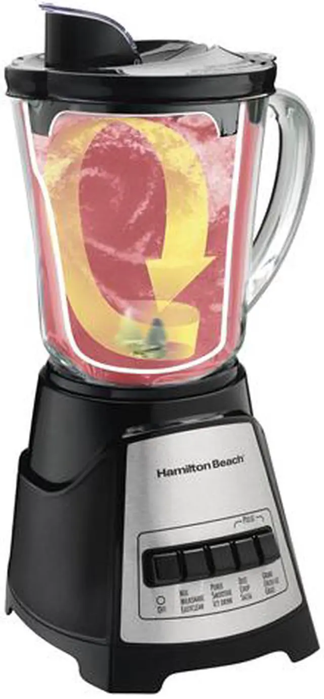 Main image of Hamilton Beach 58148A Black 40 oz. Jar Size 12 Function Blender with 40 oz Glass Jar