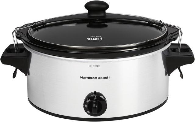  Hamilton Beach 040094922383 33262A Stay or Go Slow Cooker, 6- Quart, Metallic: Home & Kitchen