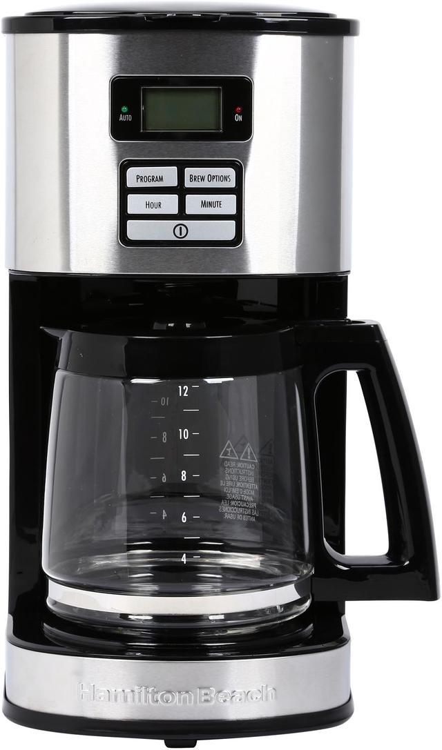 12 Cup Coffee Maker Programmable for Cone Filters Stainless Steel - 49618
