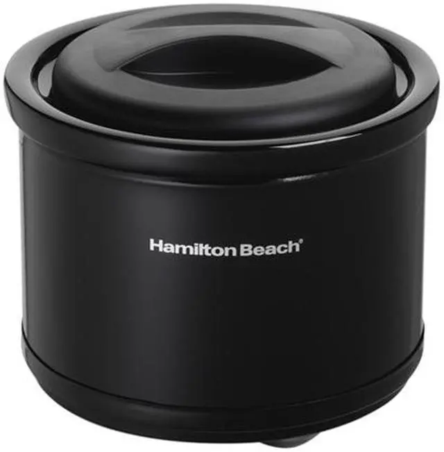 Alt view image 2 of 2 - Hamilton Beach 33250 Black 5 Qt. 5 Quart Slow Cooker with 2 Cup Food Warmer