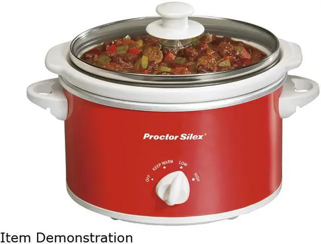 Main image of Proctor Silex 33111Y Red 1.5 Qt. 1.5 Quart Oval Slow Cooker, Red