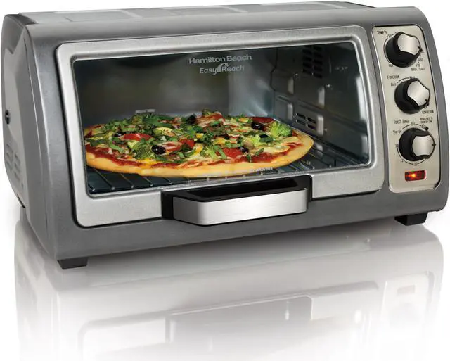 Alt view image 2 of 9 - Hamilton Beach 31126 Easy-Reach 6 Slice Toaster Oven Broiler with Convection