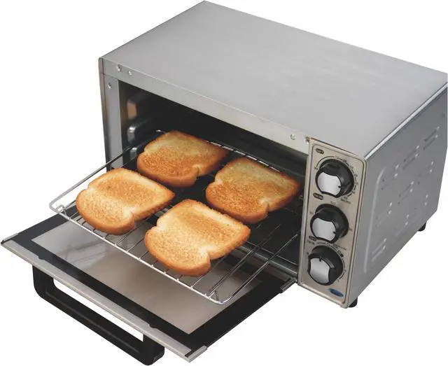 Alt view image 3 of 5 - Hamilton Beach 31401 Silver Stainless Steel 4 Slice Toaster Oven Broiler