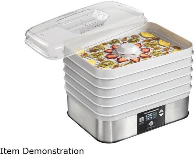 Hamilton Beach Food Dehydrator, 500 Watts, 5 trays, Silver, 32100A 