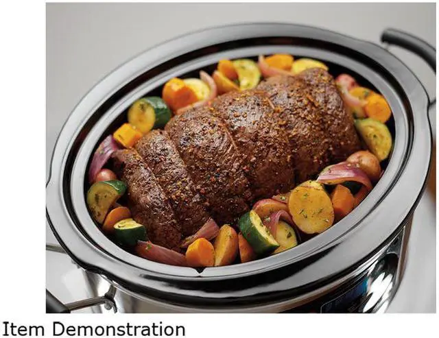 Alt view image 3 of 6 - Hamilton Beach 33660 6 Qt. Programmable Slow Cooker, Silver, 6 quart