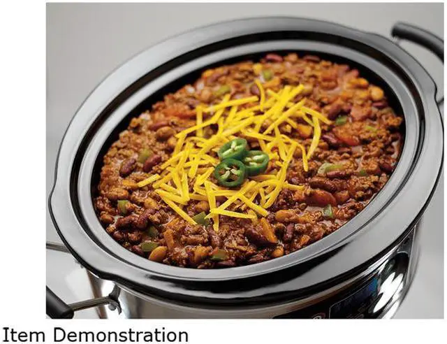 Alt view image 4 of 6 - Hamilton Beach 33660 6 Qt. Programmable Slow Cooker, Silver, 6 quart