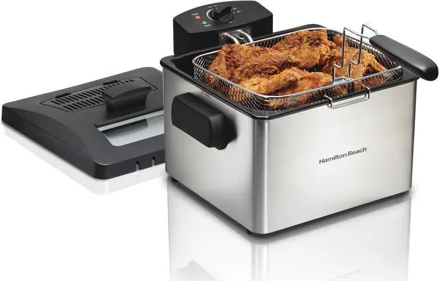 Alt view image 3 of 6 - Hamilton Beach 35042 21 Cups Oil Capacity Professional-Style Deep Fryer