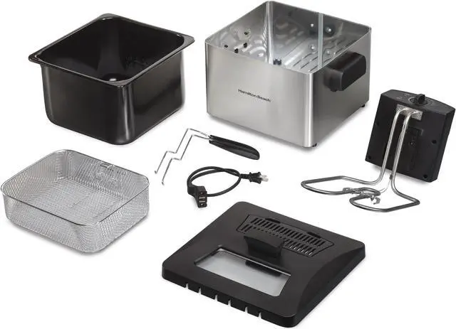 Alt view image 4 of 6 - Hamilton Beach 35042 21 Cups Oil Capacity Professional-Style Deep Fryer