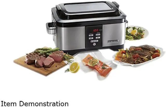 Alt view image 6 of 7 - Hamilton Beach 33970 Professional Sous Vide and 6 Qt. Slow Cooker