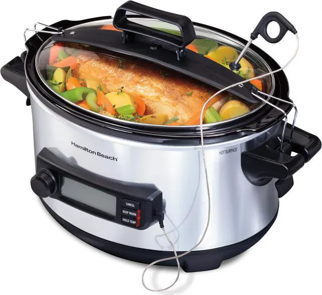 Alt view image 2 of 7 - Hamilton Beach 33867 6 Qt. Advanced Temp Tracker Slow Cooker