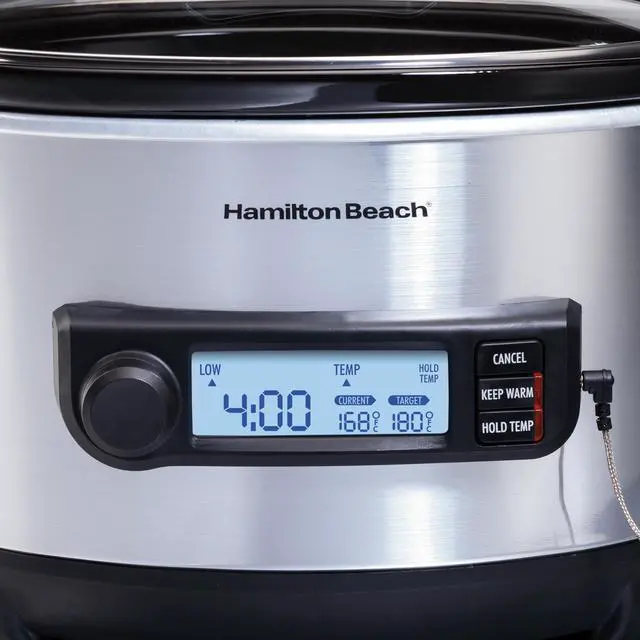 Alt view image 5 of 7 - Hamilton Beach 33867 6 Qt. Advanced Temp Tracker Slow Cooker