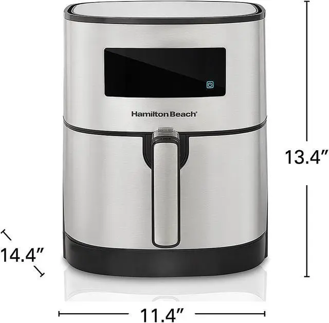 Alt view image 3 of 7 - Hamilton Beach 35075 5 Liter Digital Air Fryer with Nonstick Basket