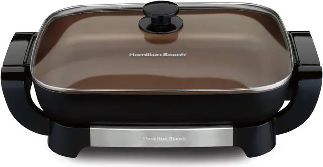 Alt view image 2 of 6 - Hamilton Beach 38529K Durathon Ceramic Skillet with Removable Pan