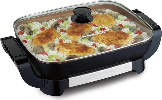 Alt view image 5 of 6 - Hamilton Beach 38529K Durathon Ceramic Skillet with Removable Pan