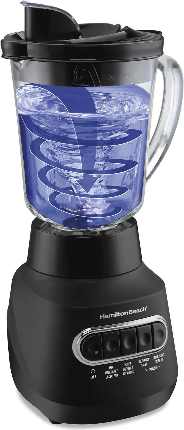 Alt view image 4 of 7 - Hamilton Beach 58175 Black 40 oz. Jar Size Power Elite 40 oz. Glass Jar Blender