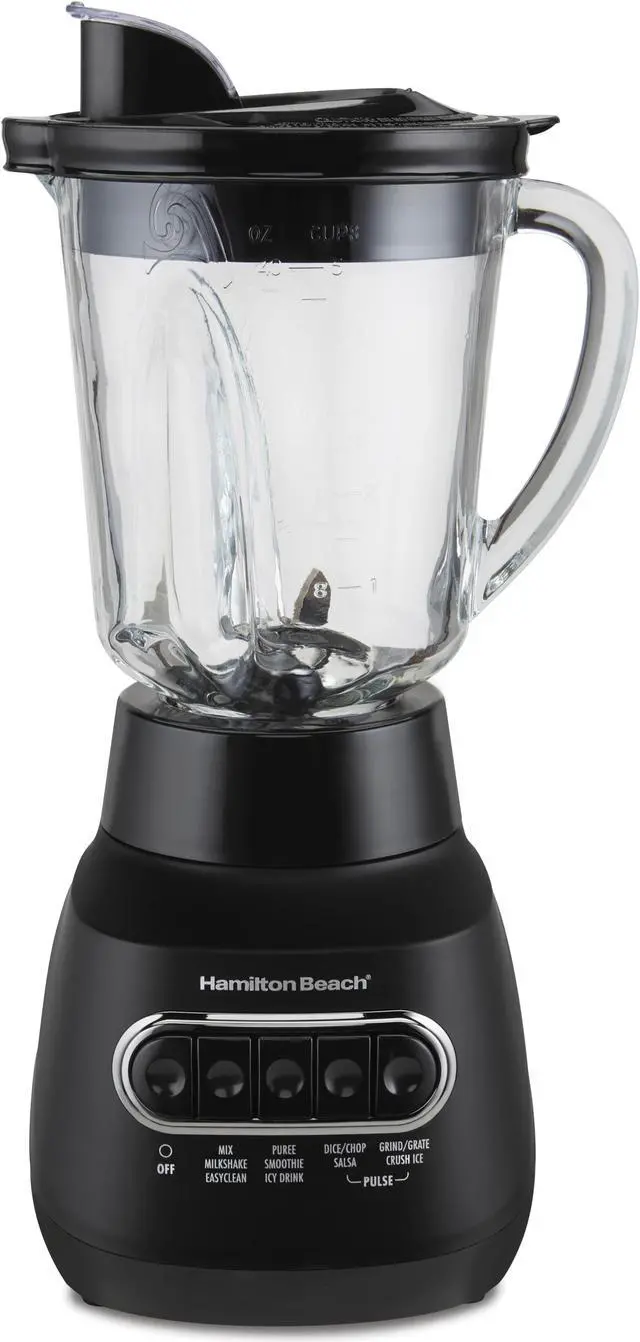 Alt view image 2 of 7 - Hamilton Beach 58175 Black 40 oz. Jar Size Power Elite 40 oz. Glass Jar Blender