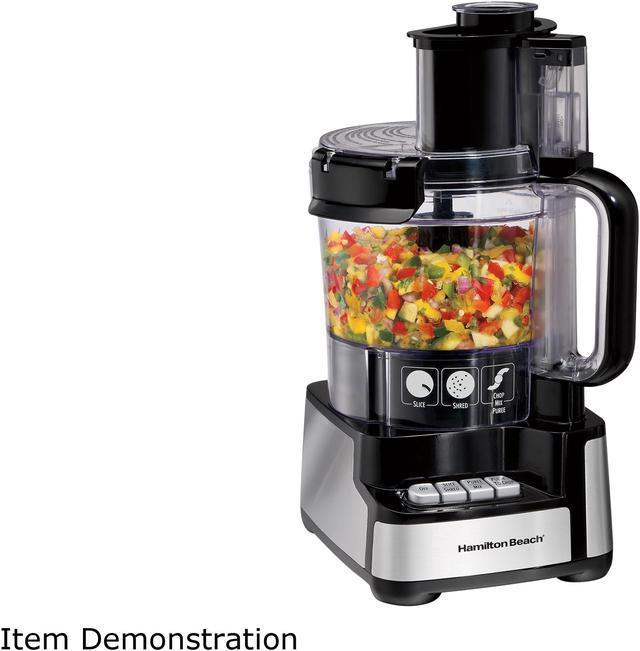 12 Cup Stack & Snap™ Food Processor, Black and Stainless - 70728