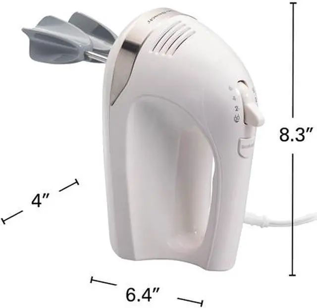 Alt view image 7 of 7 - Hamilton Beach 62636 6 Speed Hand Mixer with Easy Clean Beaters White