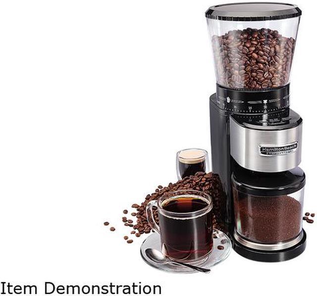 Hamilton Beach 80405 Professional Stainless Steel Conical Burr Digital Coffee  Grinder 