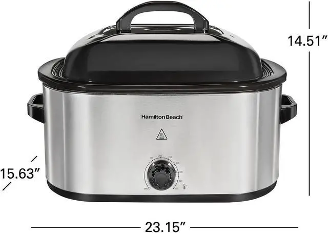 Alt view image 6 of 6 - Hamilton Beach Electric Roaster Oven 22 Quarts, Stainless Steel (Model: 32215)