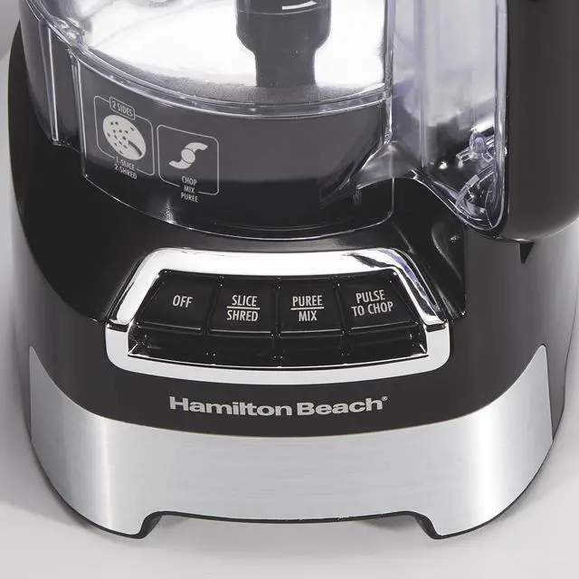 Alt view image 7 of 7 - Hamilton Beach 70723G Black & Stainless 10 Cup Stack & Snap Big Mouth Food Processor