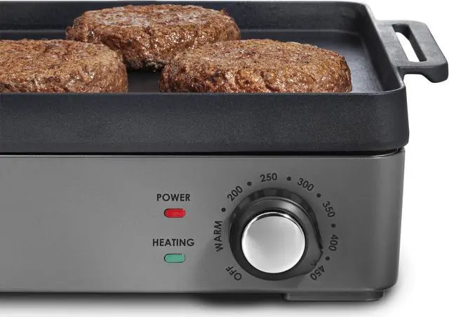 Alt view image 5 of 8 - Hamilton Beach 38560 Professional Cast Iron Electric Grill 10" x 16" with Removable Cooktop