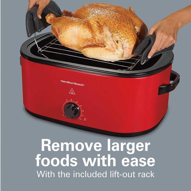 Alt view image 2 of 6 - Hamilton Beach 22 Quarts Electric Roaster Oven, Red (Model: 32235G)