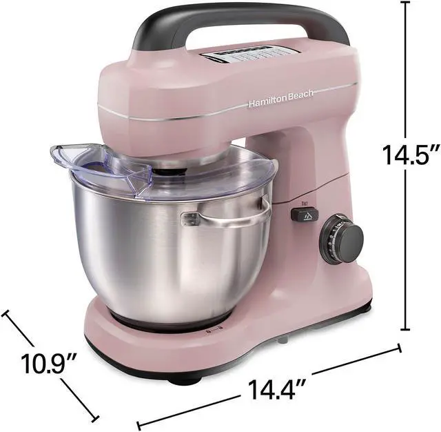 Alt view image 5 of 7 - Hamilton Beach 63396 7 Speed Stand Mixer, 4 Quart Rose