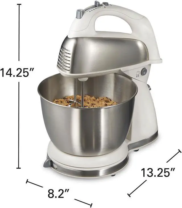 Alt view image 4 of 5 - Hamilton Beach 64655 Classic 4 Quart 6 Speed Stand Mixer White