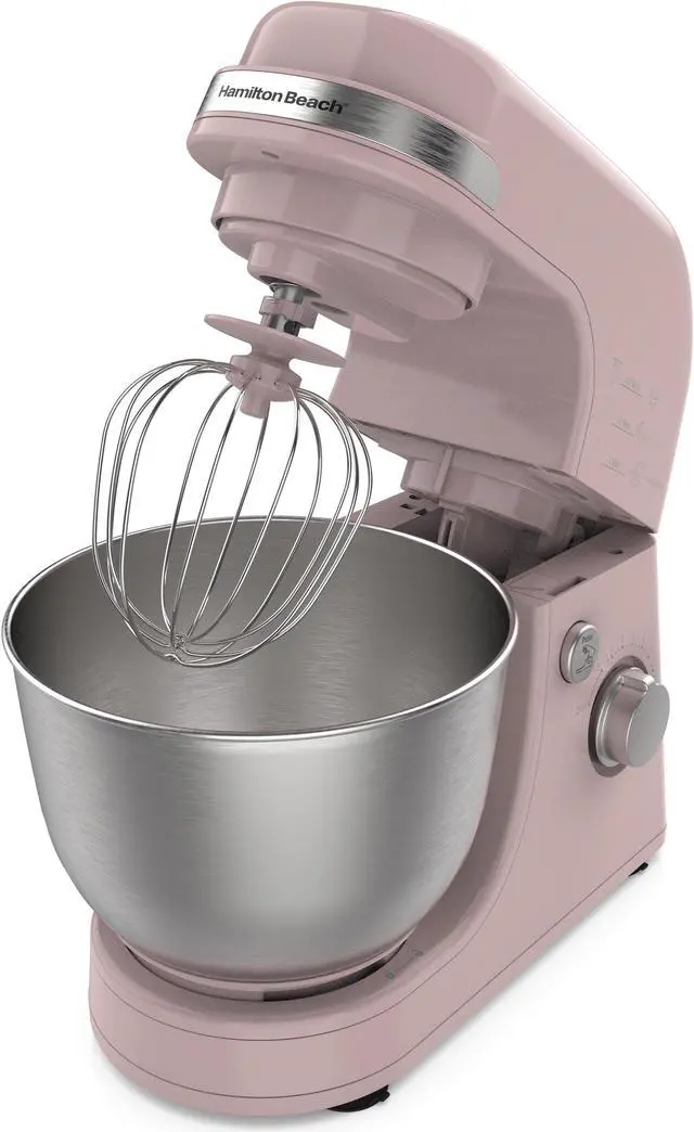 Alt view image 2 of 5 - Hamilton Beach 63386 Stand Mixer 7 Speeds 4 Quart Capacity Rose