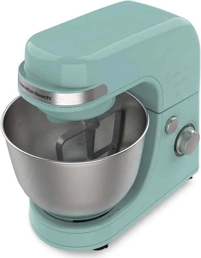 Main image of Hamilton Beach 63387 Stand Mixer 7 Speeds 4 Quart Capacity Aqua Blue
