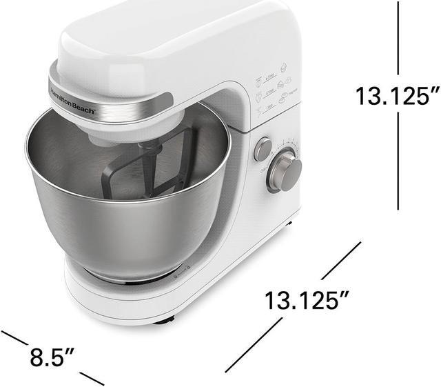 Alt view image 3 of 5 - Hamilton Beach 63388 Stand Mixer 7 Speeds 4 Quart Capacity White