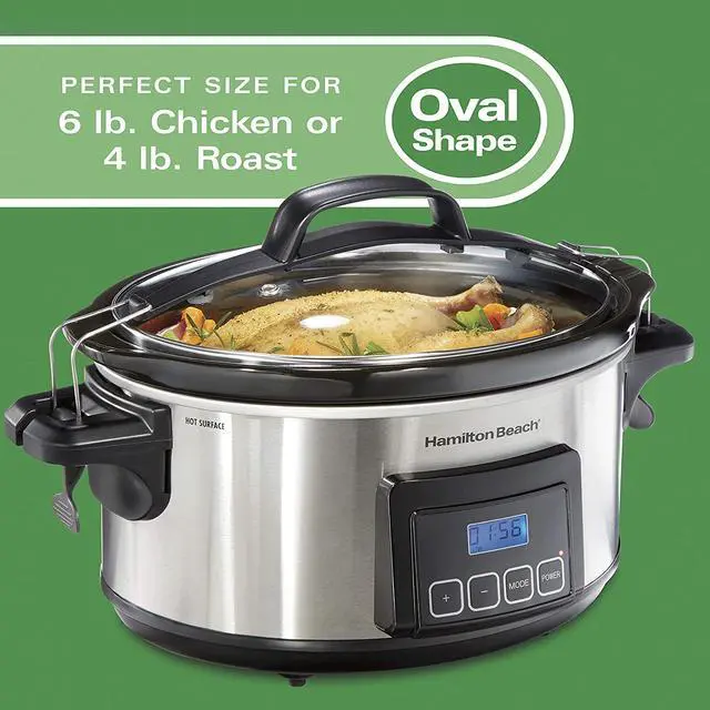 Alt view image 2 of 5 - Hamilton Beach 33561 6qt Programmable Cooker - Silver