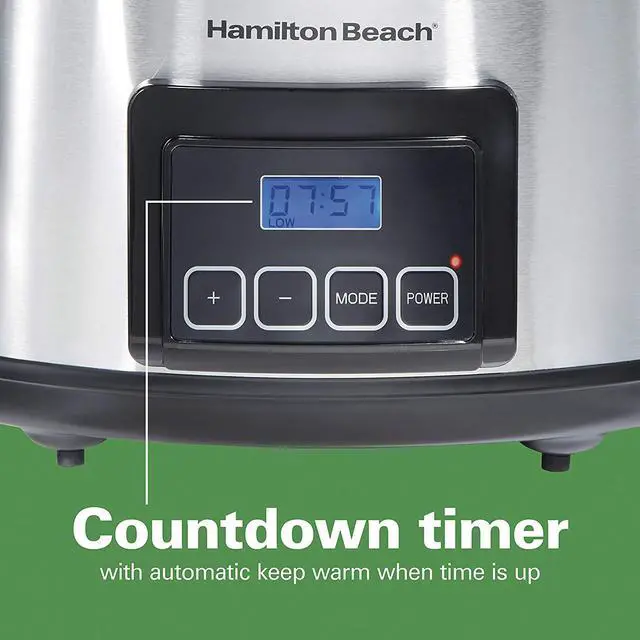 Alt view image 4 of 5 - Hamilton Beach 33561 6qt Programmable Cooker - Silver