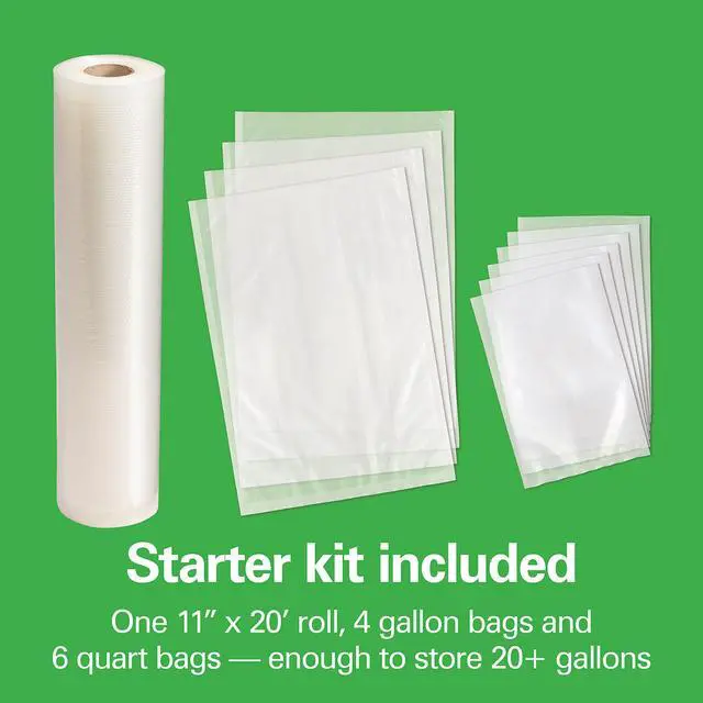 Alt view image 4 of 5 - Hamilton Beach NutriFresh Vacuum Sealer Machine with Roll Cutter and BPA Food Sealing Starter Kit - Silver 78220