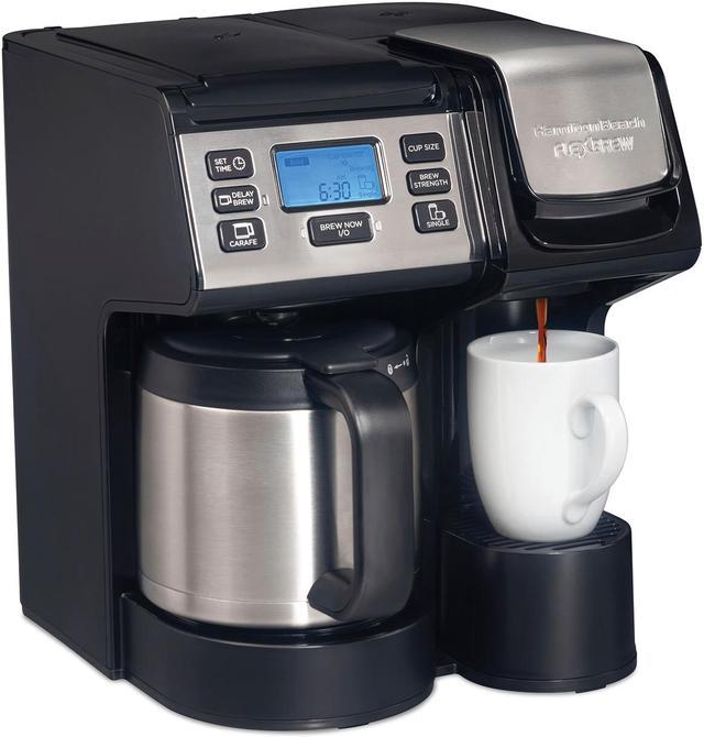 Hamilton Beach 49920 Black FlexBrew TRIO Coffee Maker with 12 Cup Thermal  Carafe 