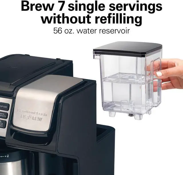 Alt view image 4 of 8 - Hamilton Beach 49920 Black FlexBrew TRIO Coffee Maker with 12 Cup Thermal Carafe