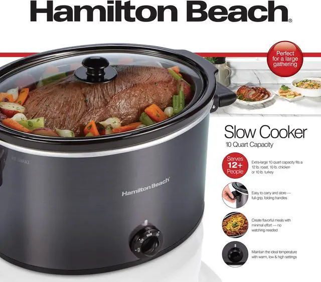 Alt view image 6 of 7 - Hamilton Beach® Slow Cooker 10 Quart Capacity