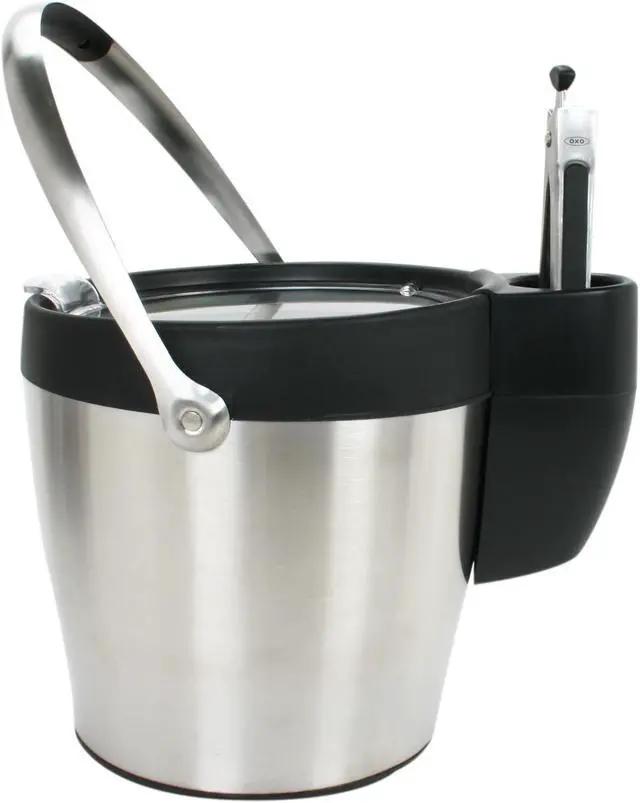 Alt view image 6 of 7 - OXO 1058009 SteeL 3-Piece Ice Bucket w/ Tongs & Tong Holder