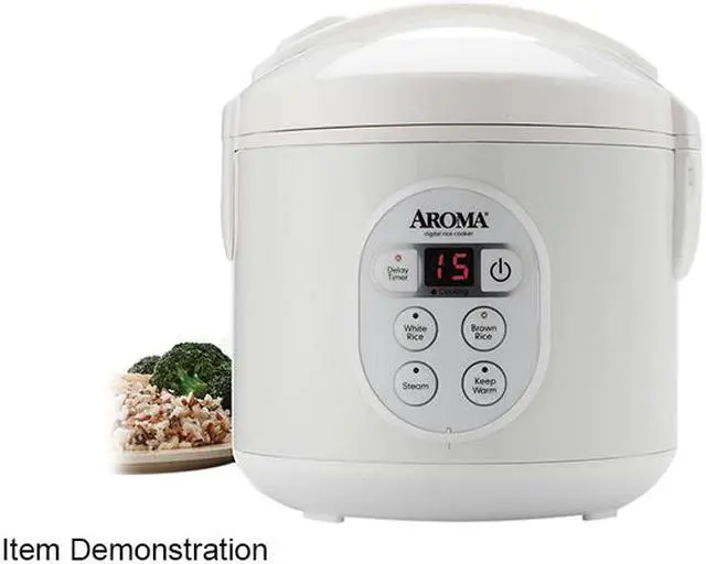 Main image of AROMA ARC914D White 8 Cup Digital Rice Cooker